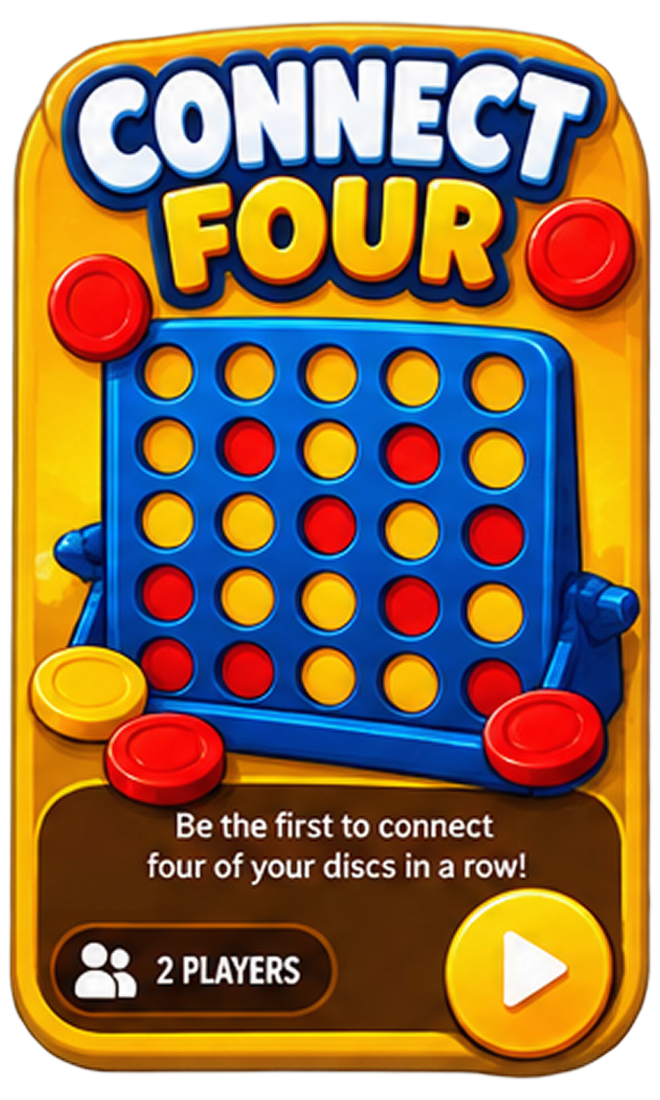 Connect four game card