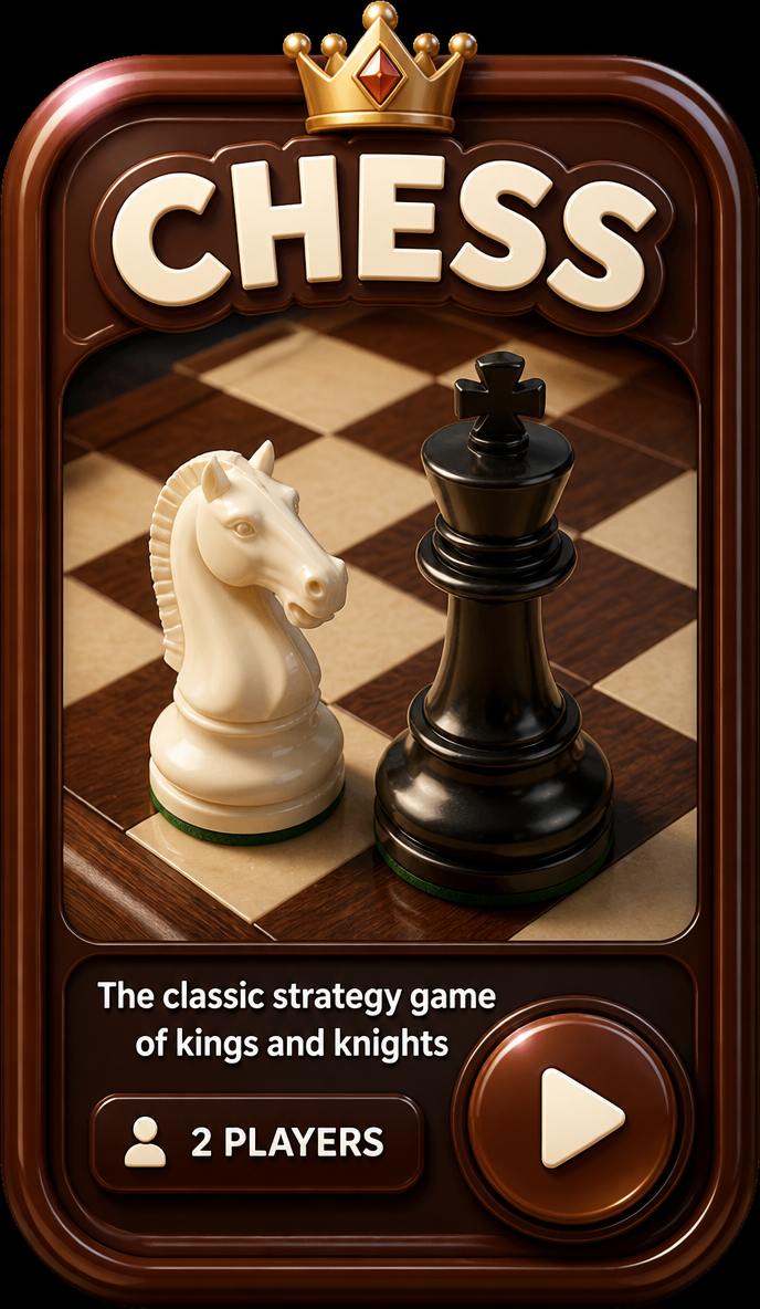 Chess game card