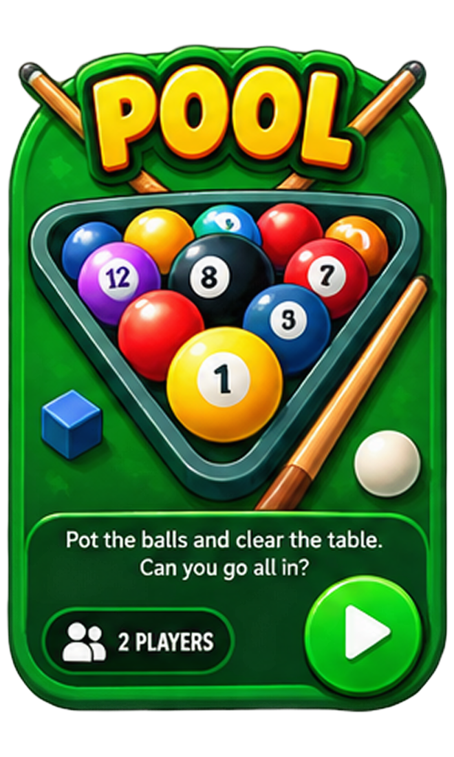 Pool game card