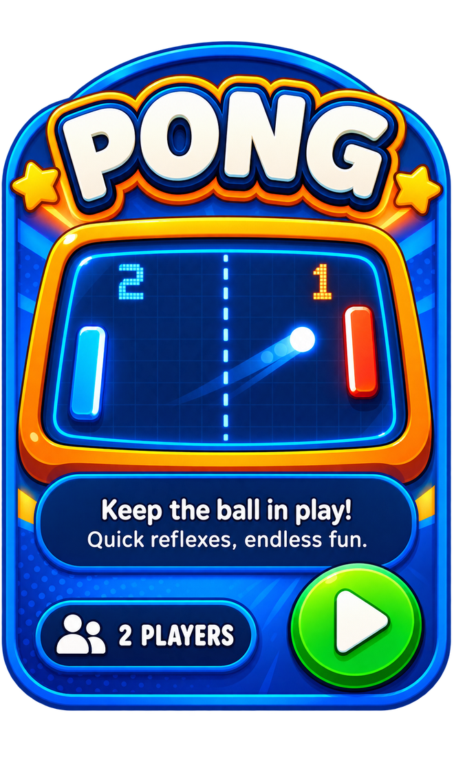 Pong game card