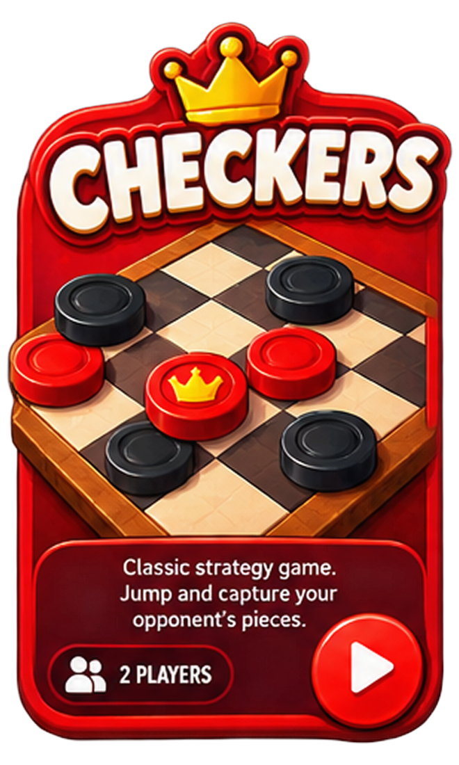 Checkers game card