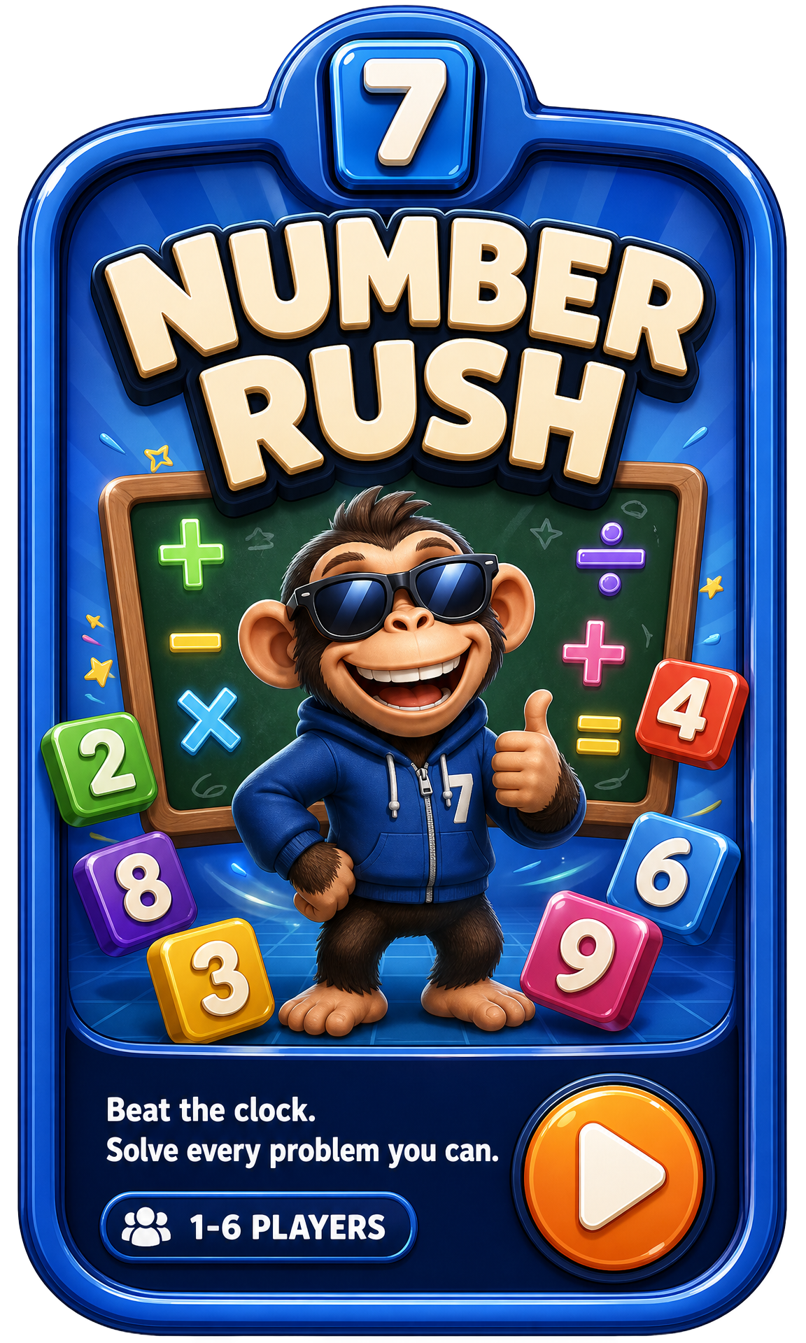 Number Rush game card
